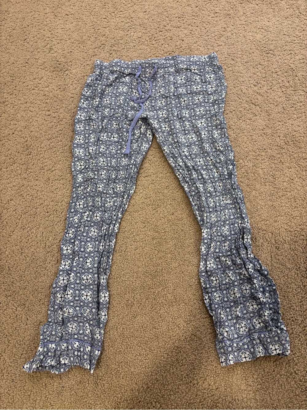Women’s Blue Patterned Lounge Pants
